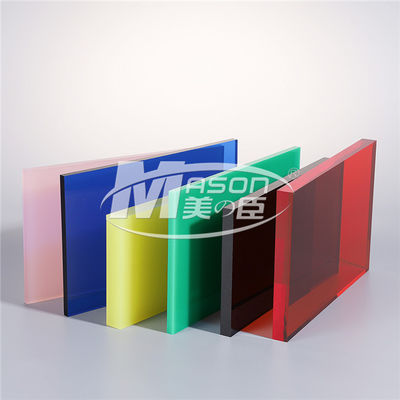 던지기 PMMA 빨간 황록색 형광성 아크릴 장 3mm 4mm 5mm 4x8ft