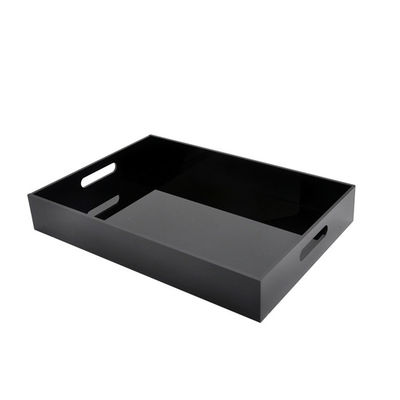 손잡이가 있는 16x12x2inch 5mm PMMA 캐스트 주문 플렉시 유리 투명 아크릴 쟁반