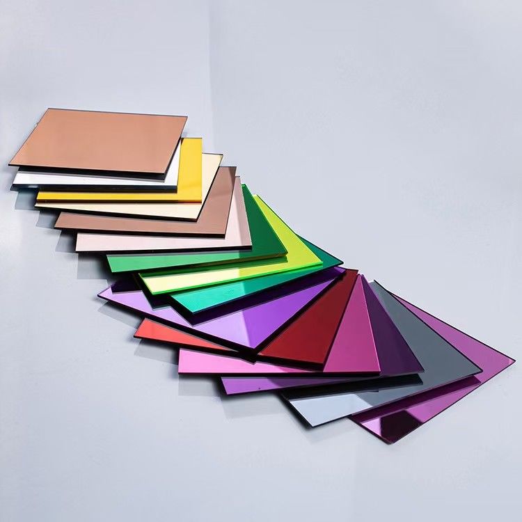 Perspex 접착성 아크릴 거울은 크기에 맞게 잘린 가동 가능한 플라스틱 거울 장에 시트를 깝니다