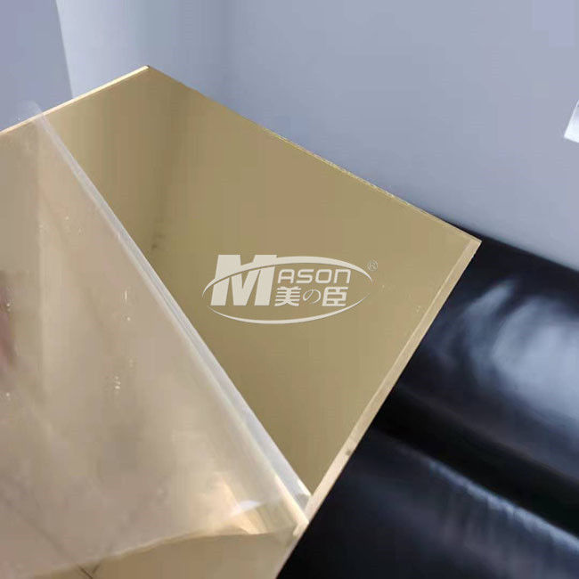 높은 반사 편도 거울 아크릴 실버 골드 골드 아크릴 거울 시트 1mm
